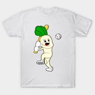 Radish at Baseball with Baseball bat T-Shirt